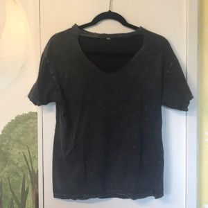 Dark Grey Cutout Tshirt